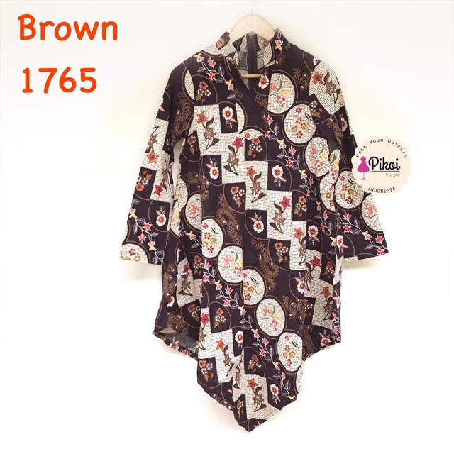 Tunik batik murah / tunik batik hijaber / tunik hitam murah / tunik wanita cantik / tunik lucu /1765