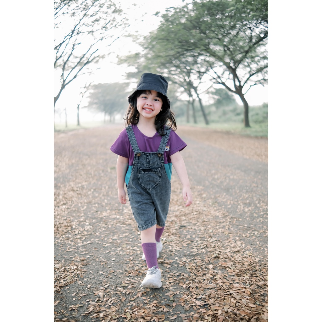 Carva Overall anak perempuan jeans baju kodok anak overall cewe cowo jeans denim original realpict