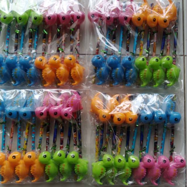

12pcd Pensil dan Rautan Dinosaurus