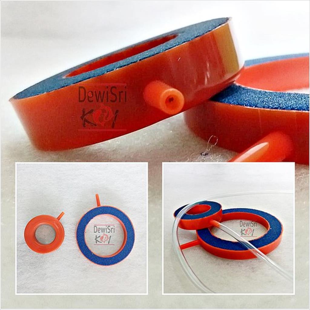 Circle Flat Aerator/Batu Aerasi Tipis Bulat/Sparger Udara Aquarium Size Kecil 10 Cm