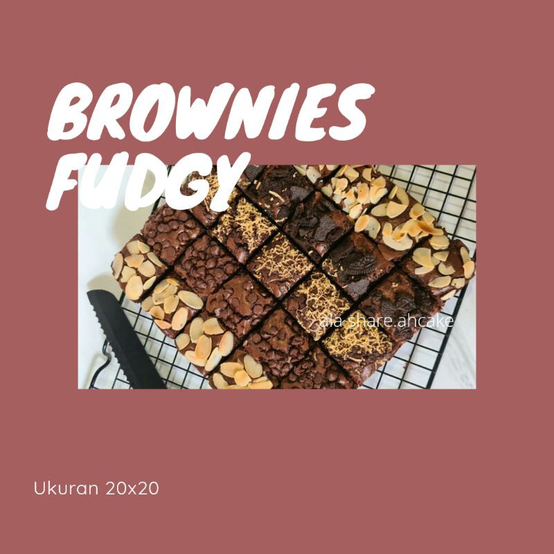 

Brownies Fudgy / Brownies Panggang Kekinian ukuran 10x10, 26x10 & 20x20