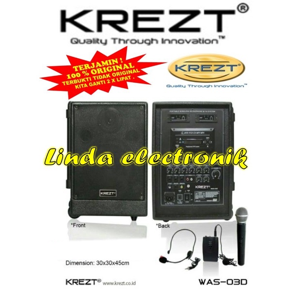 speaker aktif wireless portbale krezt was 03d krezt was03d dvd garansi resmi original