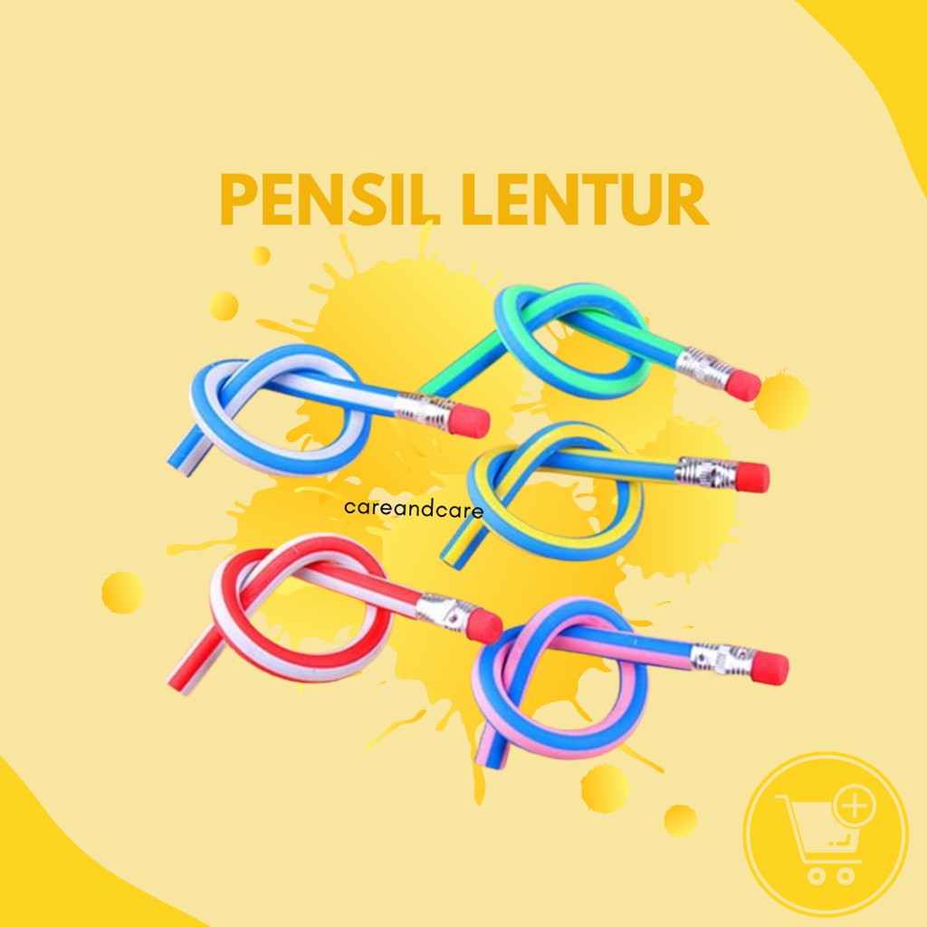 Pensil Lentur Fleksibel Lembut Kreatif Ajaib Aneka Warna Untuk Anak Pelajar Sekolah