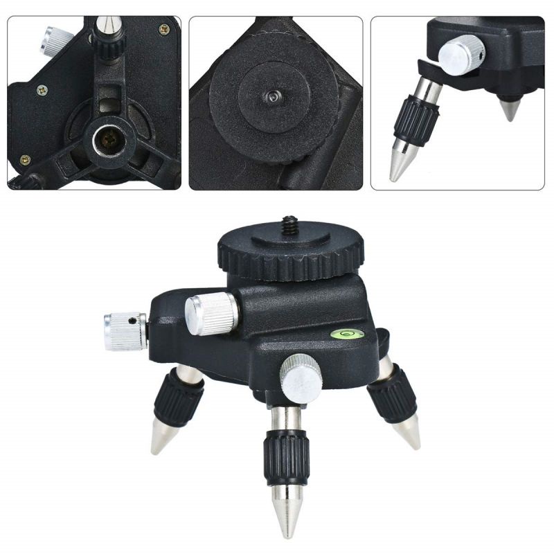 360° Bracket Dudukan Laser Level 3d 12 Line Rotary Base Tripod Adapter Ukuran 1/4 Inch Untuk Laser Level