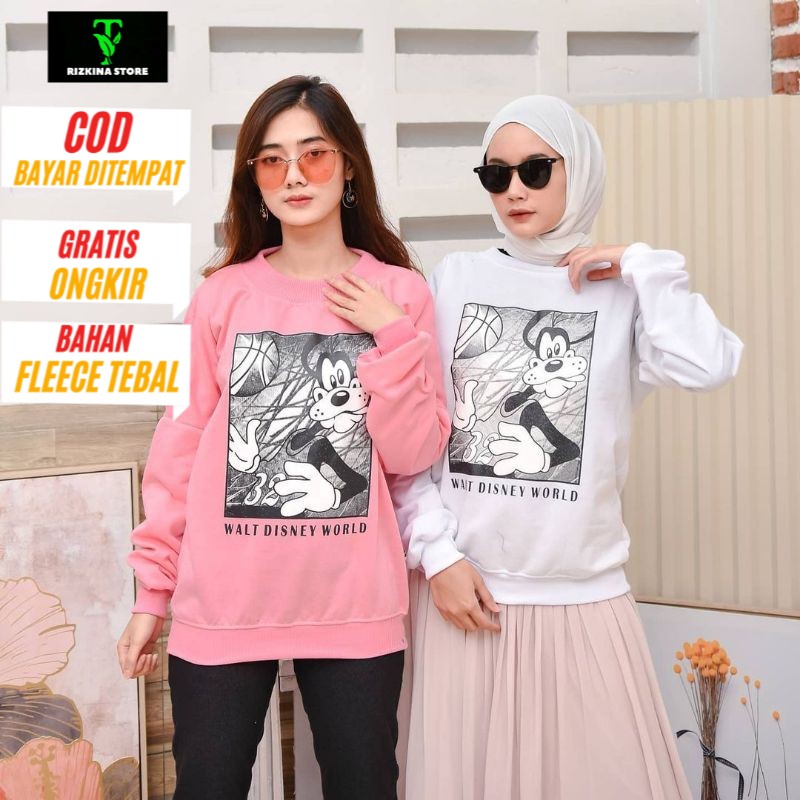 Sweater Goofy Sweater Crewneck Wanita Terbaru RS