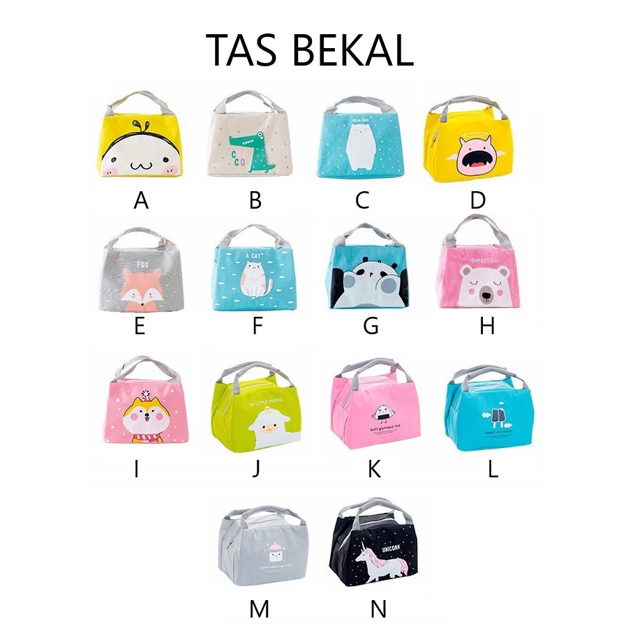 Retaily Tas Bekal Karakter Lunch Bag Cooler Tas bekal Alumunium Motif