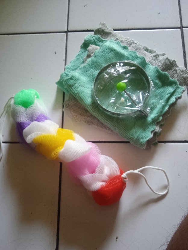 (hoko) Spon Mandi Spiral Panjang / Spons Mandi Bahan Nilon Panjang / Sponge Mandi Kepang