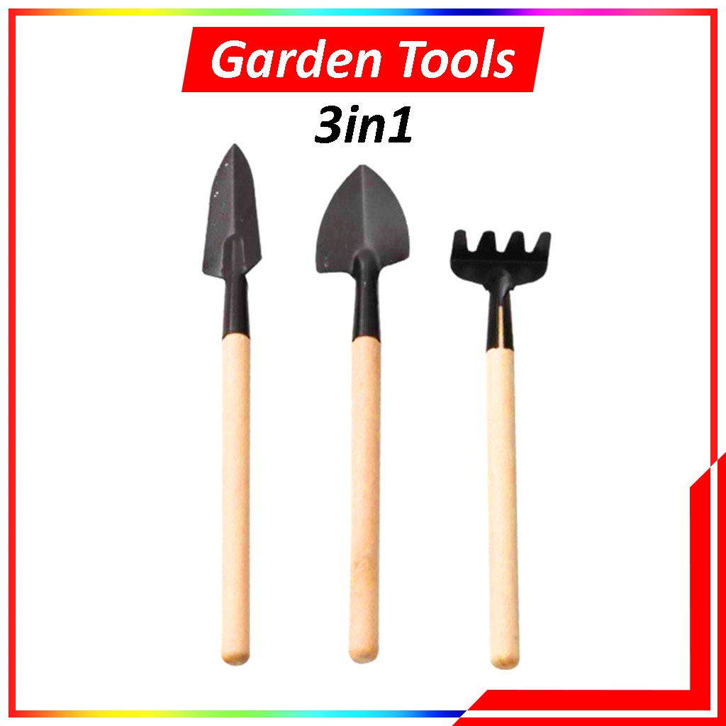 Sekop Mini Set 3in1 / Alat Berkebun Sekop Mini / Garden Tools 3in1 Garpu Mini Sekop Kecil Sekop Lebar Mini Kecil