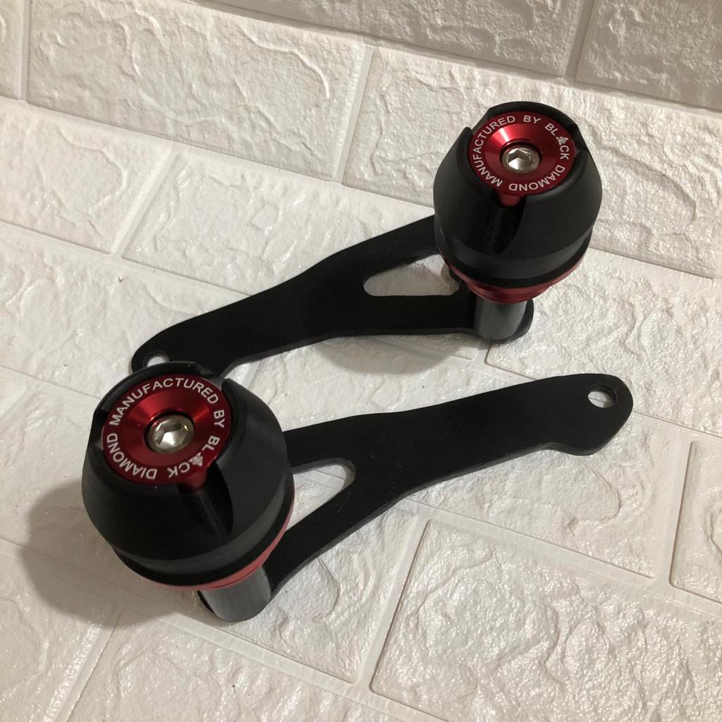 M&J Frame slider Ninja 250 fi 2018 Jalu Black diamond Penjaga Fairing Ninja 250 fi 2018