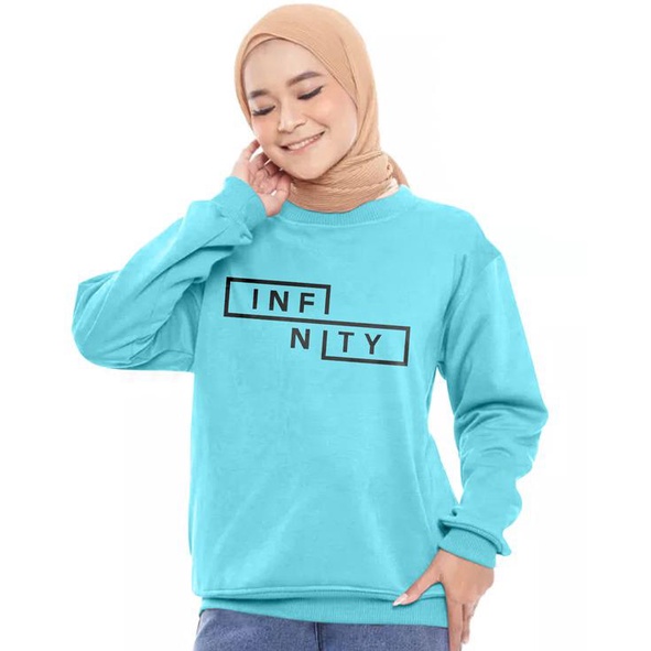 Kaos Lengan Panjang INFINITY / Kaos Sweatshirt / Atasan Wanita / Atasan Wanita Lengan Panjang