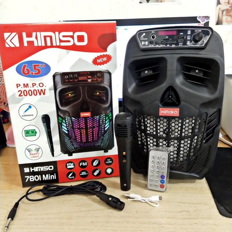 Speaker Bluetooth Karaoke Free Mic 6,5Inchi QS7801 Mini/ Salon Aktif Portable Radio Fm Mp3 Super Bass Speaker Aktif Wireless