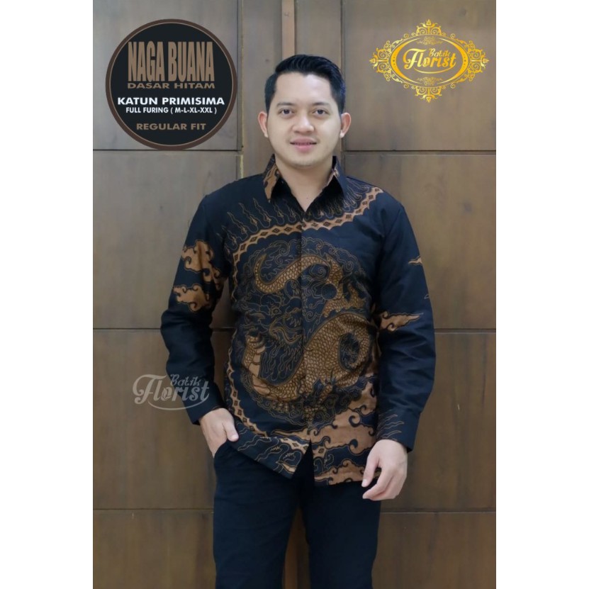 Naga Buana Kemeja Batik Pria Full Furing by Florist