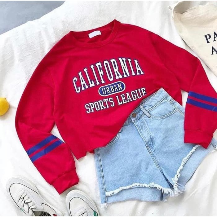 Bess - Sweater Crop Murah / Sweater Crop Wanita CALIFORNIA