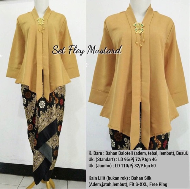 TERMURAH!!! KEBAYA KUTUBARU SET FLOY/ KEBAYA MODERN