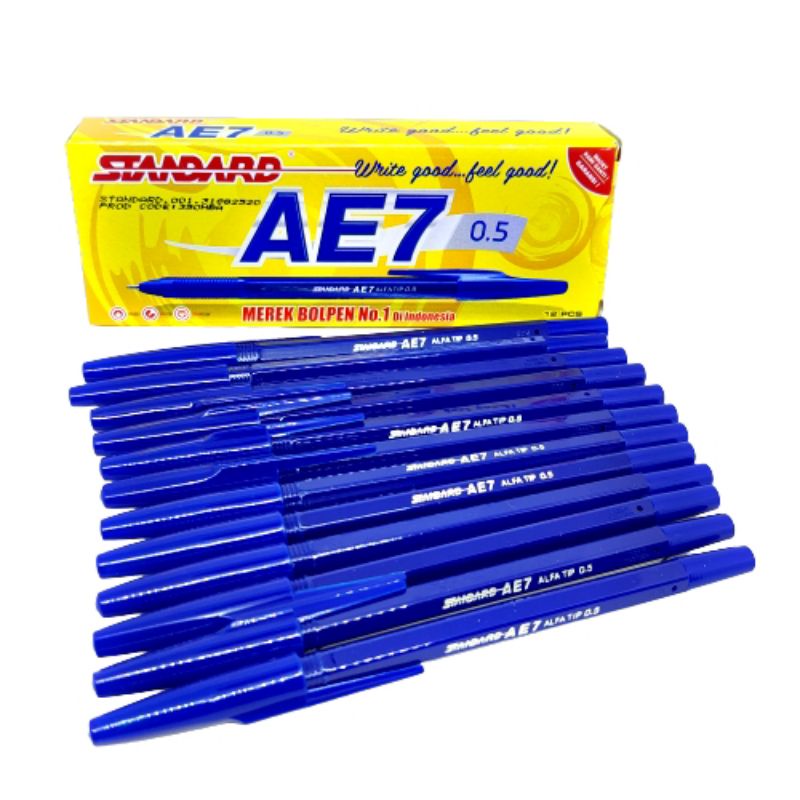 [ERA] Bolpen pulpen standard AE7 Pena Bolpoin AE-7 (12pcs)