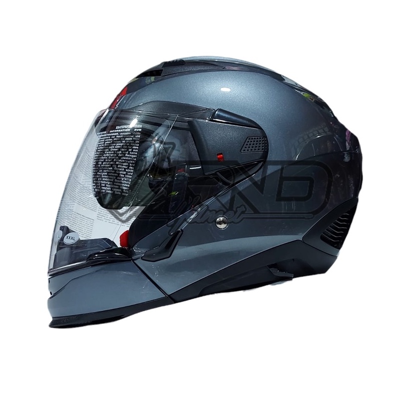 Helm Zeus 611c Titanium Grey Half Face Full Face