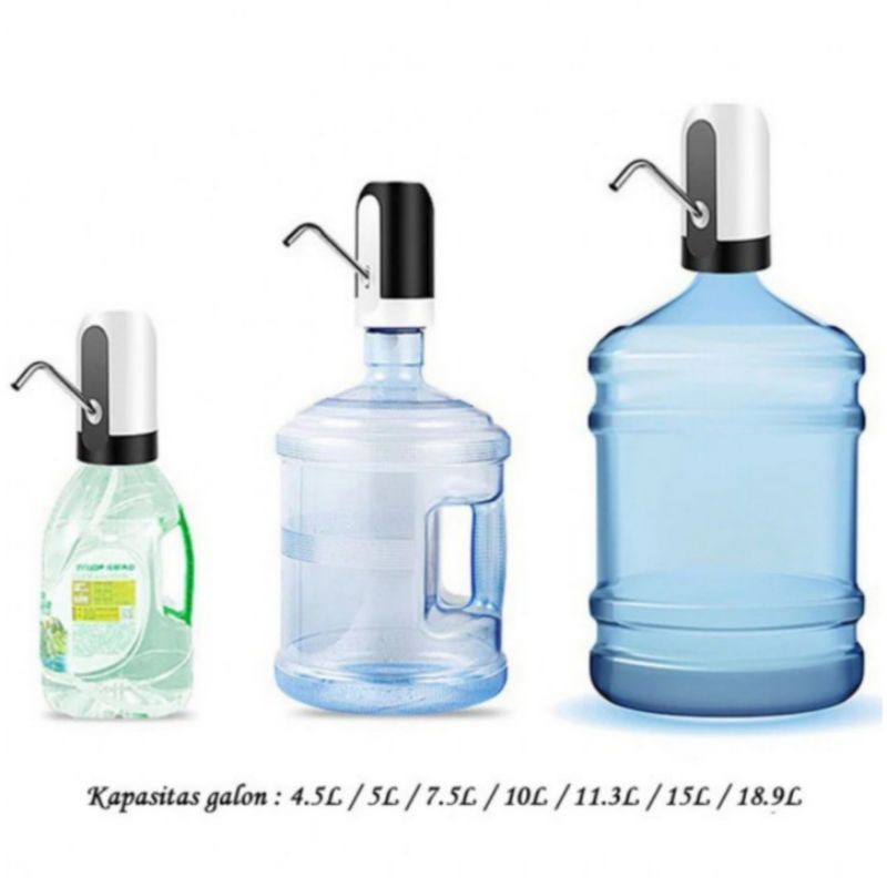 Dispenser Pompa Air Minum Galon Charge Elektrik Portable USB bisa Dicas Sambungan Kabel Micro USB