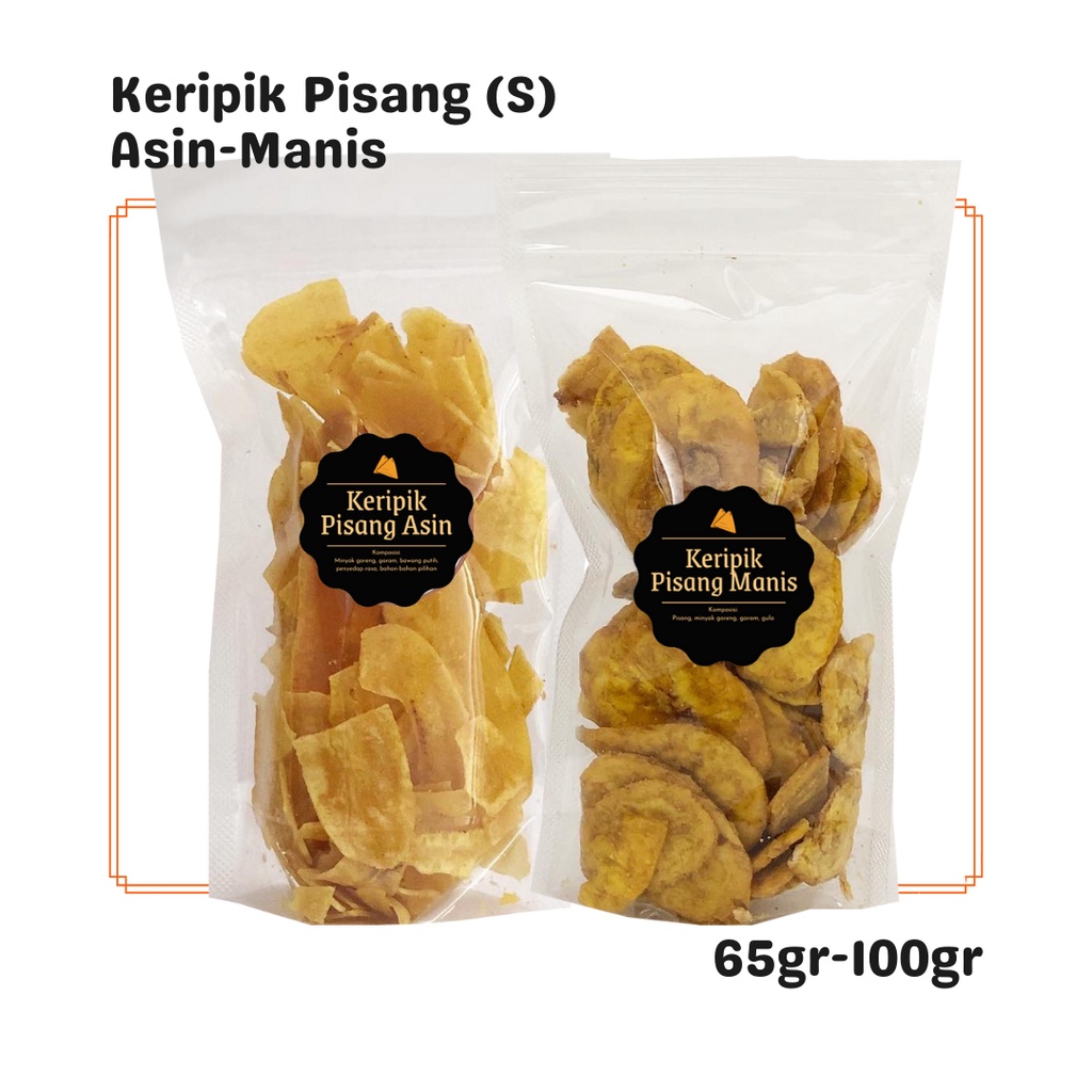 

Keripik Pisang Asin / Manis (S) / Snack Cemilan / Camilan Kripik Renyah