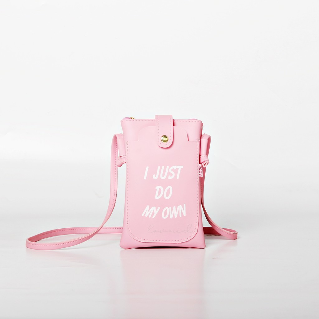 [LOKAL] DOMMO - D1041 I JUST DO MY OWN POCKET TAS HP MINI Dari Jakarta BISA COD MORYMONY