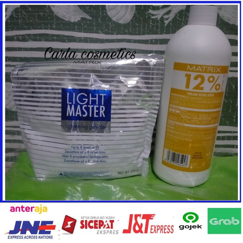 bleaching rambut matrix Light master 500 gr + oxidan't matrix / campuran bleaching 1 Liter