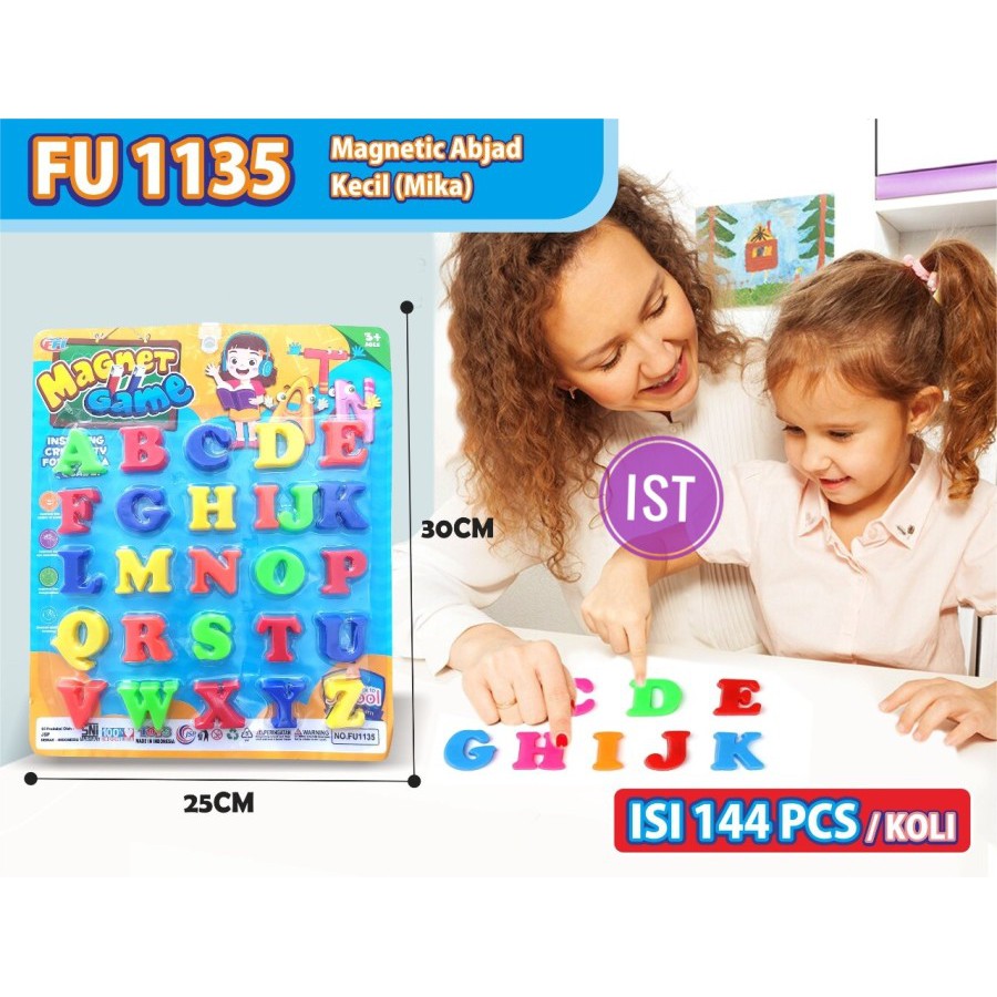 mwn.toys Mainan Magnetic Game Huruf Abjad Kecil No FU1135