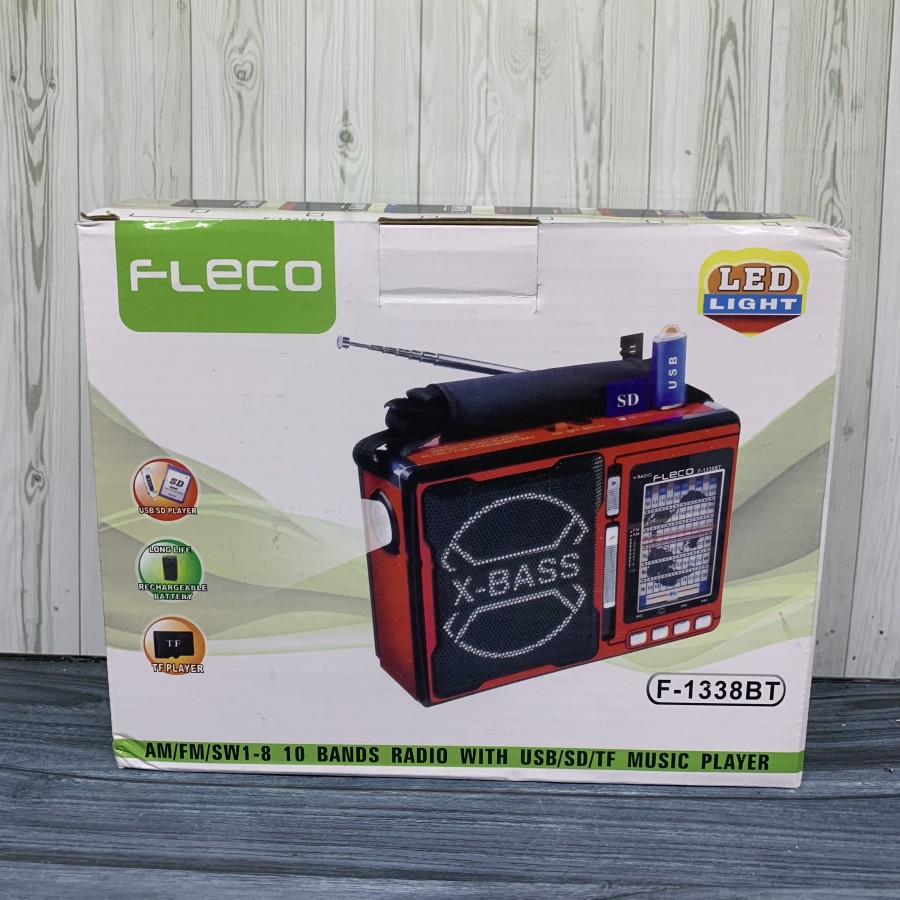 TERBARU!! Radio Bluetooth Fleco F-8051BT Ac dan Dc Radio Jadul Wireless USB/SD/TF Card/MP3 Aux