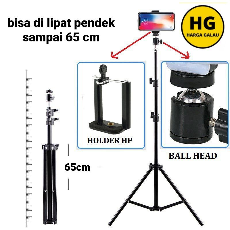 tripod handphone | Tripod 2meter | Tripod Besi Stand Ring light