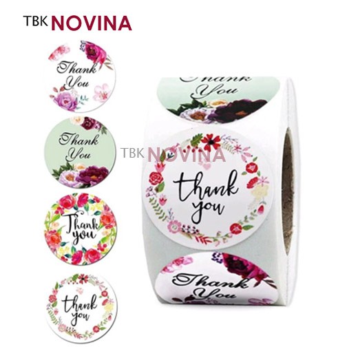 [KODE 77] Stiker Thank You / Label segel Terima kasih 2.5cm (10pcs)