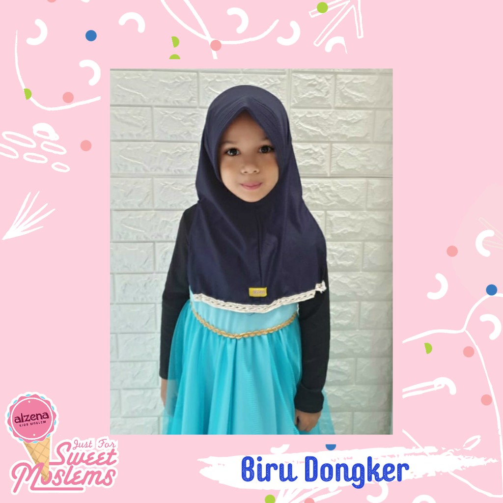 Hijab Style Kerudung Anak Perempuan Hijab Anak Cantik Hijab Instan Better Helf Alzena Kids Moslem-Dongker