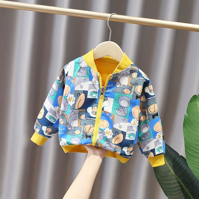 1 Jaket 2 IN 1 bomber anak laki laki import jaket parasut waterproof fashion import anak cowok lengan panjang grosir impor motif lucu-5