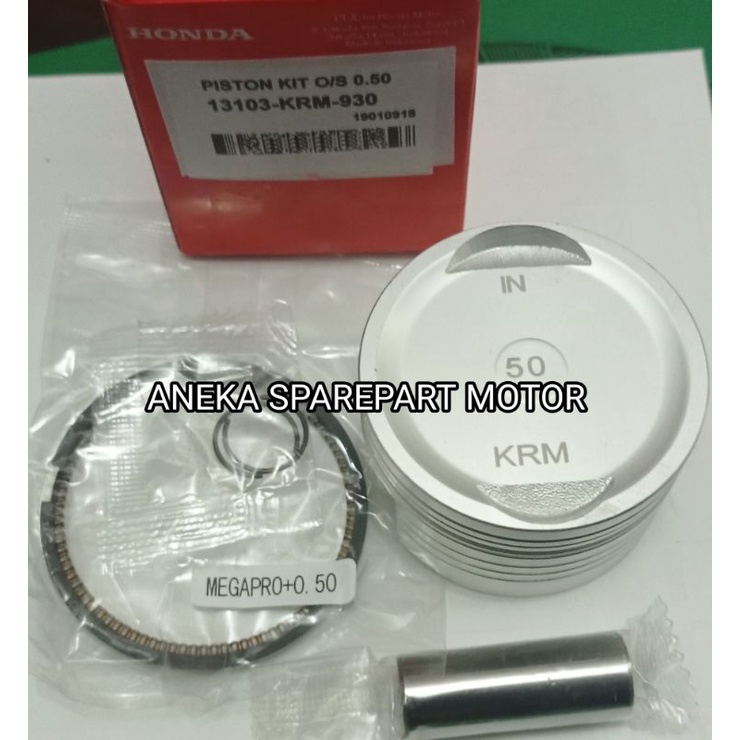PISTON KIT HONDA MEGAPRO NEW VERZA  MEGA PRO NEW  OS 0,50 SEHER MEGAPRO NEW  OVERSIZE 50 OS 0,50 KRM