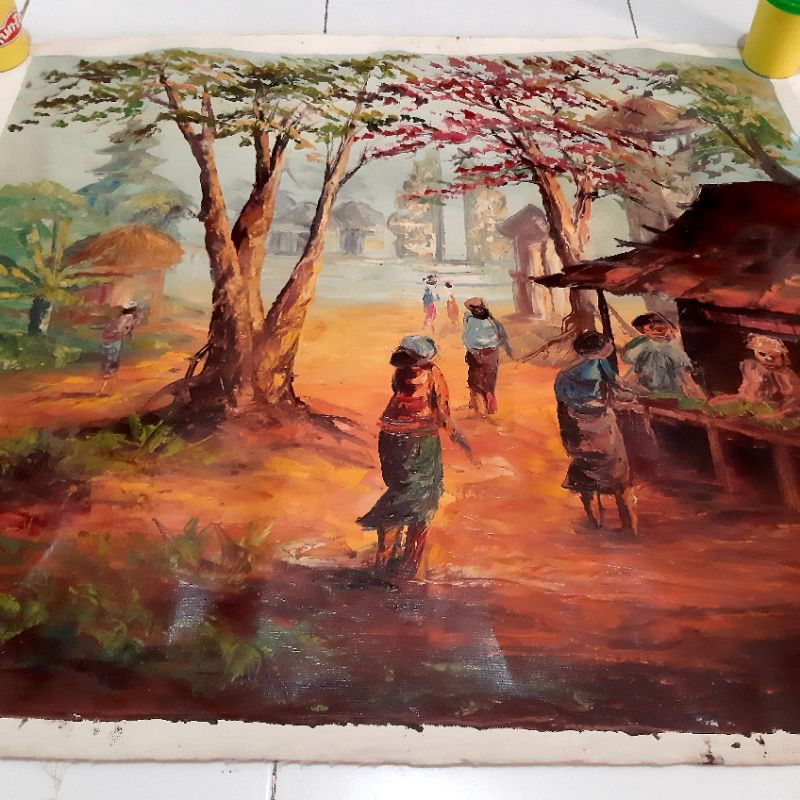 Lukisan Palet Asli Pura Bali