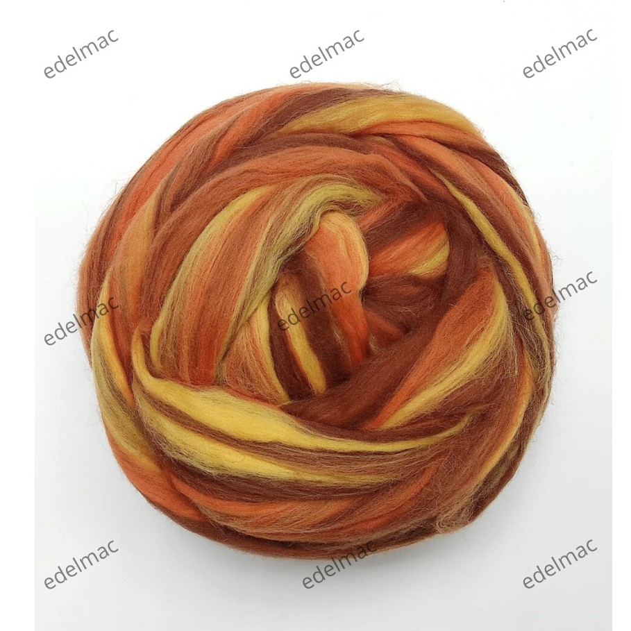 Wool Blended Merino Mixed Hand Dyed Wool Top Art Needle and Wet Felting Supplies Felting Diy