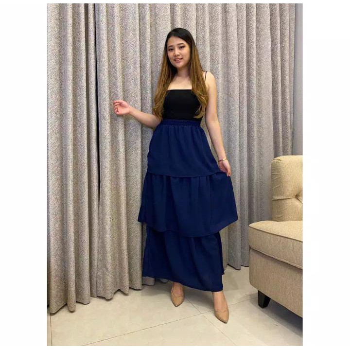112# Rok susun wanita bahan moscrepe // rok susun premium