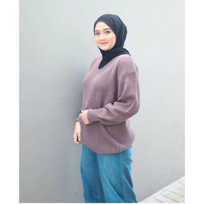 SWEATER V-NECK TEBAL OUTWEAR RC.01 RAJUTANKU