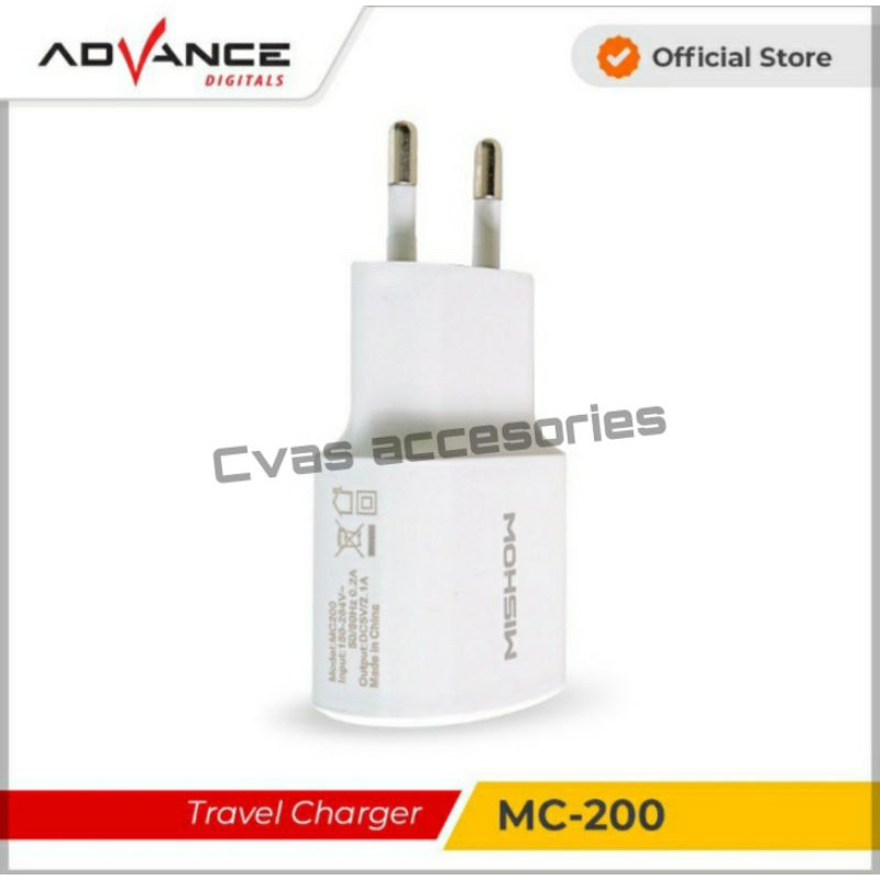 MISHOW Power Cube Charger Listrik MC-200 Supercharger All Smartphone (White)