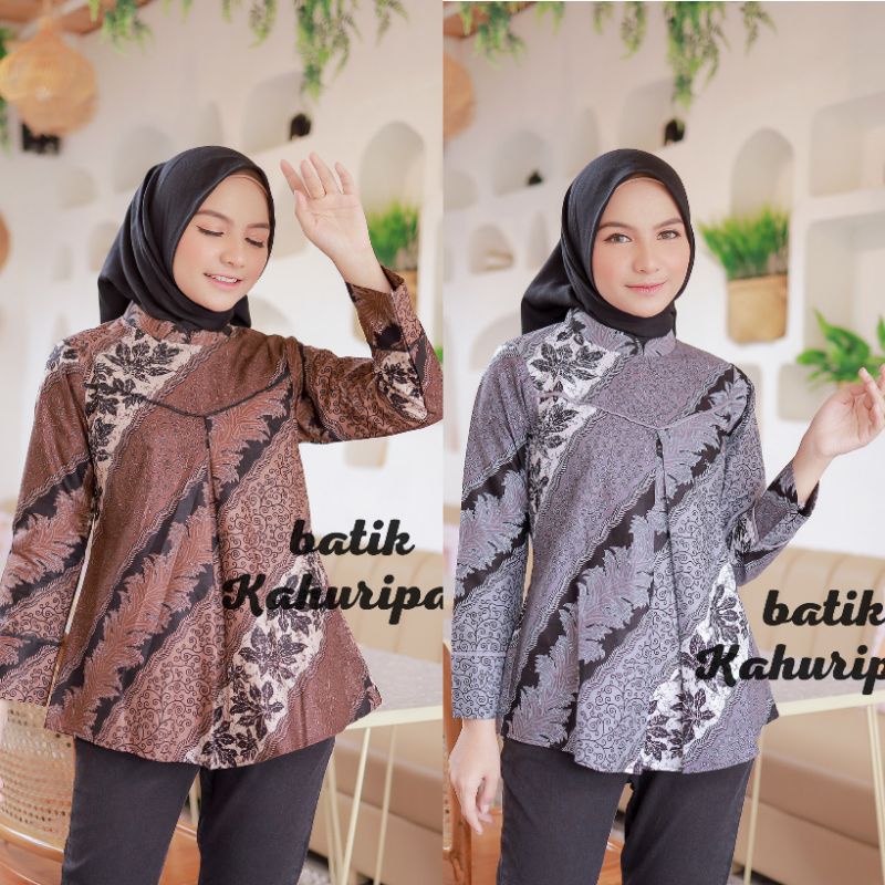 Batik Wanita Lengan Panjang Batik Kerja Batik Kantor By Batik Kahuripan