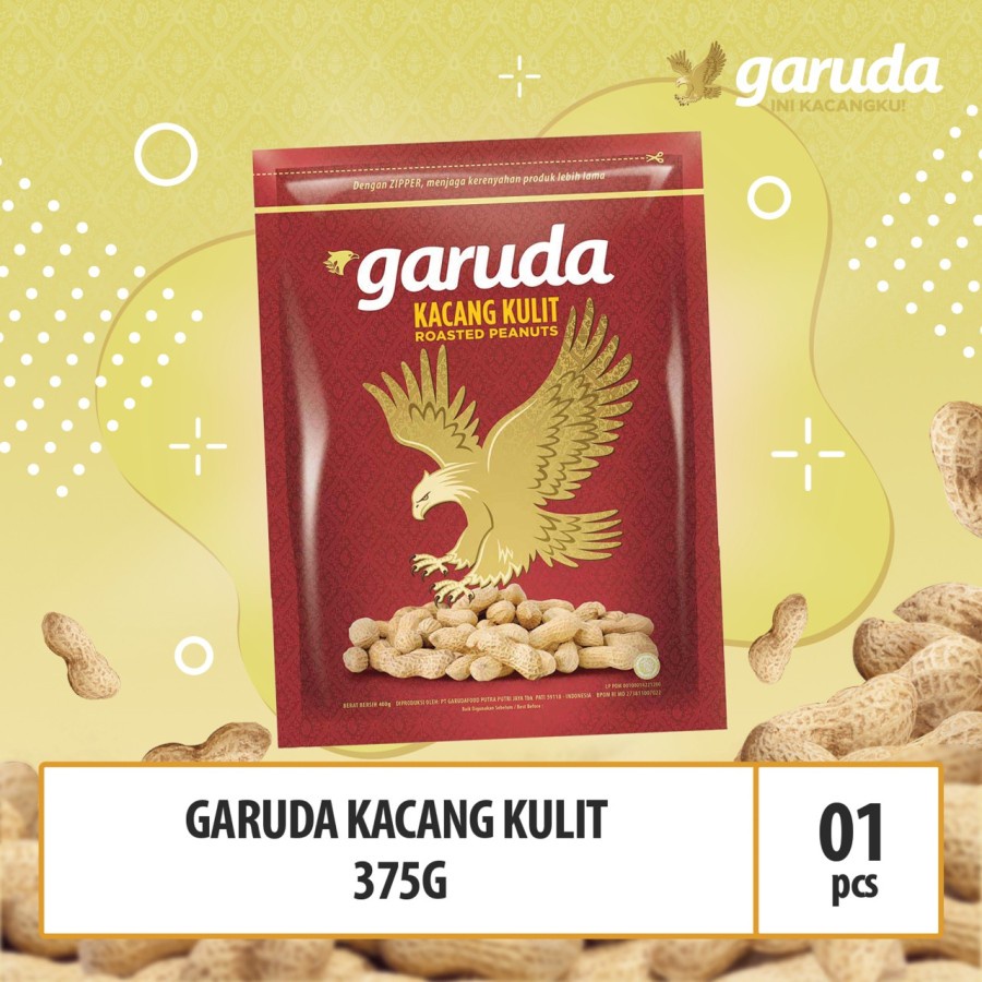 KACANG KULIT GARUDA 375GR ROASTED PEANUTS