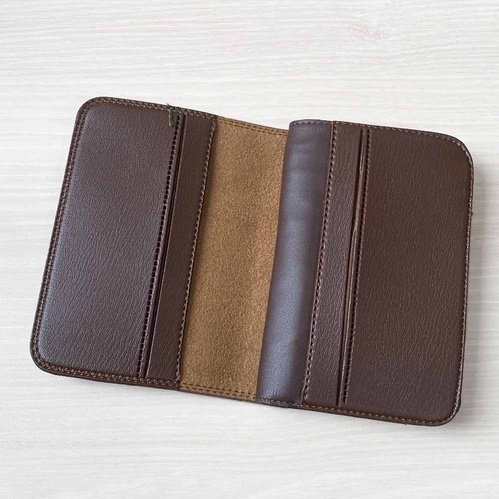 SHOPEE 6.6 SUPER SALE!! Fashion Pria Dompet Tegak Lipat Dua Model 3 Dimensi full Bahan Kulit Dompet Pria dan Wanita Dompet Distro Model Bifold Men Wallet - Brown