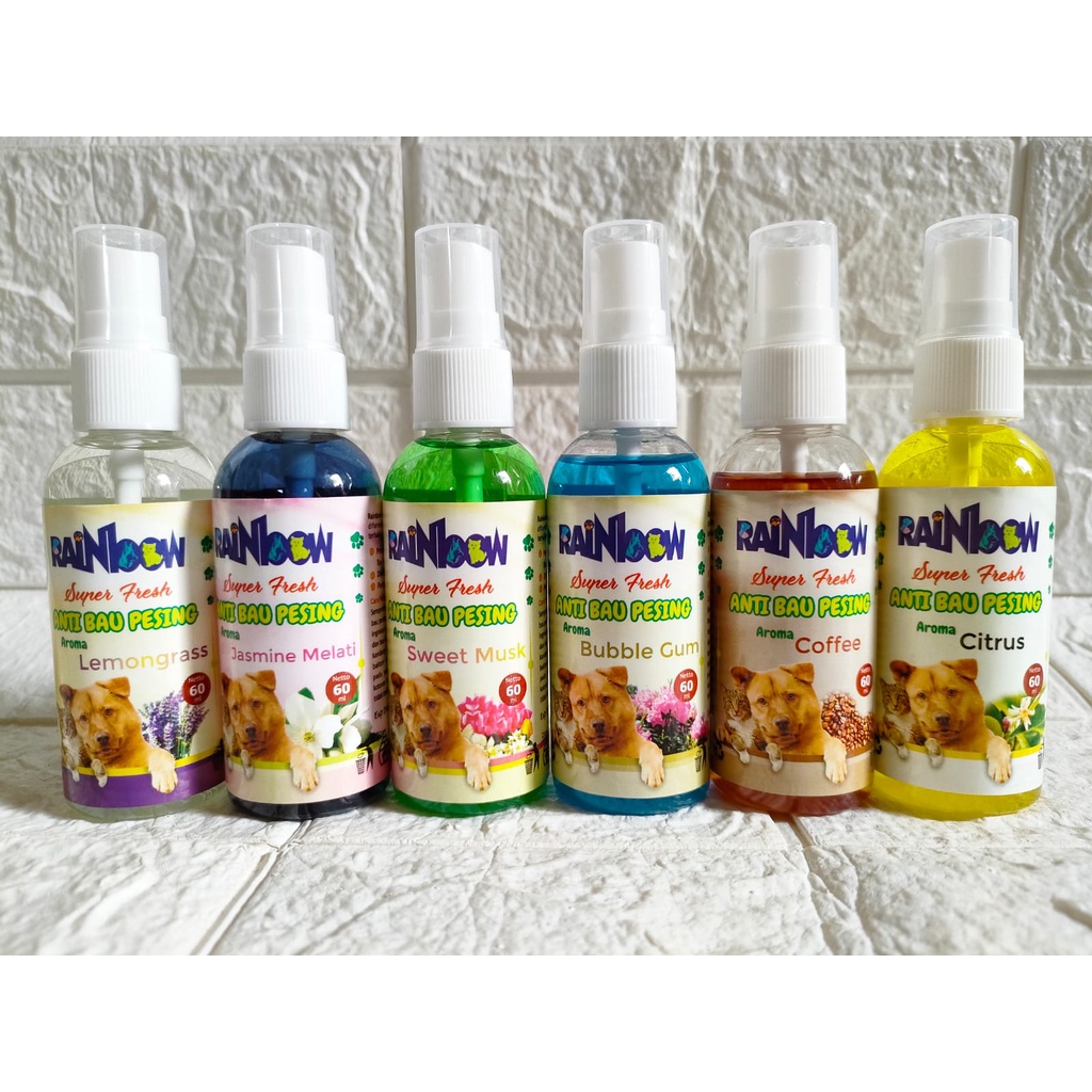 Rainbow Penghilang Bau Pesing, Kotoran Kandang &amp; Disinfektan Untuk Hewan 60ml