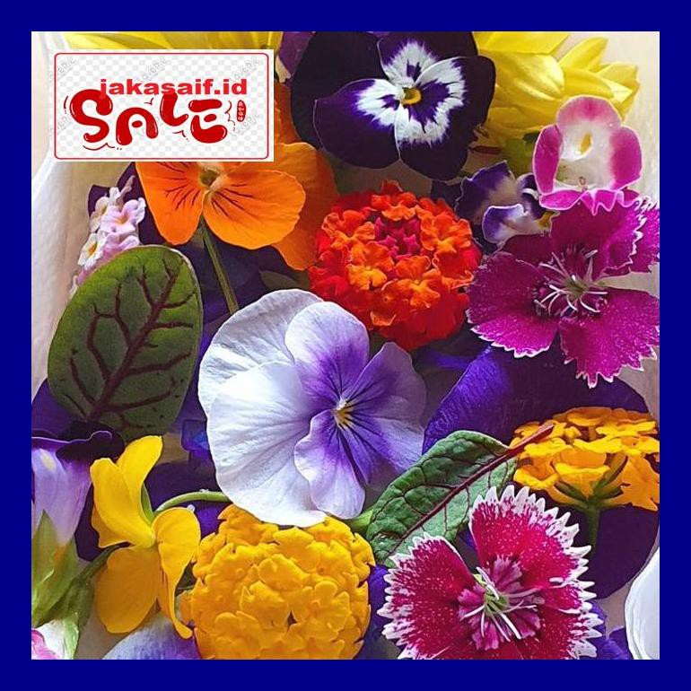 

Jak5D0Yh Mix Edible Flower Fresh Flowers Bunga Topping Makanan (10 Gram) D50Jaks
