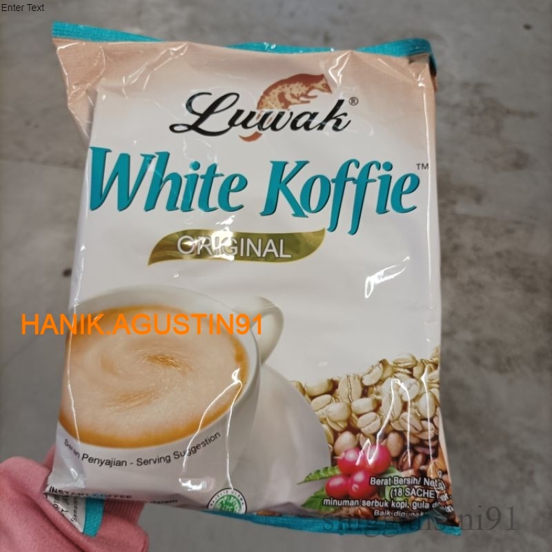 

Kopi LUWAK White Koffie Coffee 3 in 1 Instant 18 Sachet @20gr (18 pcs) Original SS91