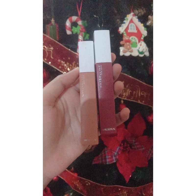 Maybelline Super Stay Matte Ink shade Driver 55 dan Ruller 80 (dapat 2 lipstick)