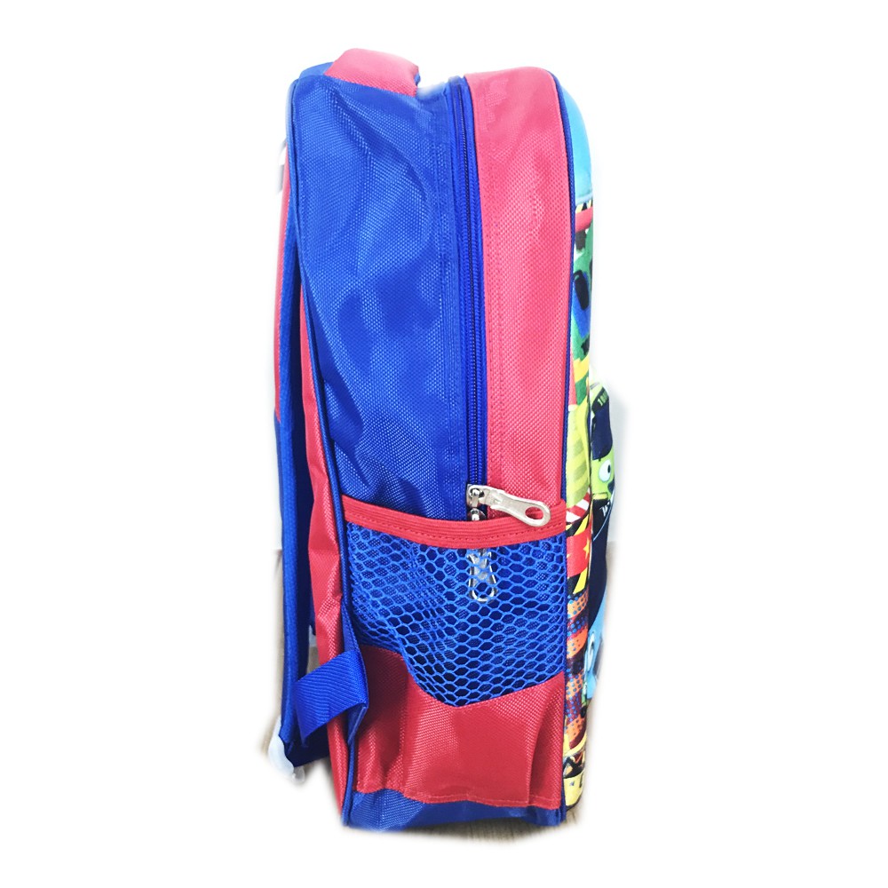 Tas Ransel Sekolah Anak SD Tas Bus karakter tas mobil Bus And Friends 3D Timbul Hard Cover - Blue