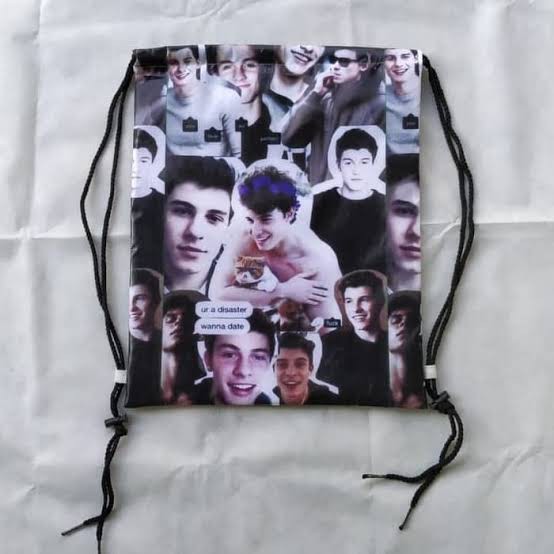 Tas Serut Drawstring Stringbag SHAWN MENDES Bebas Custom