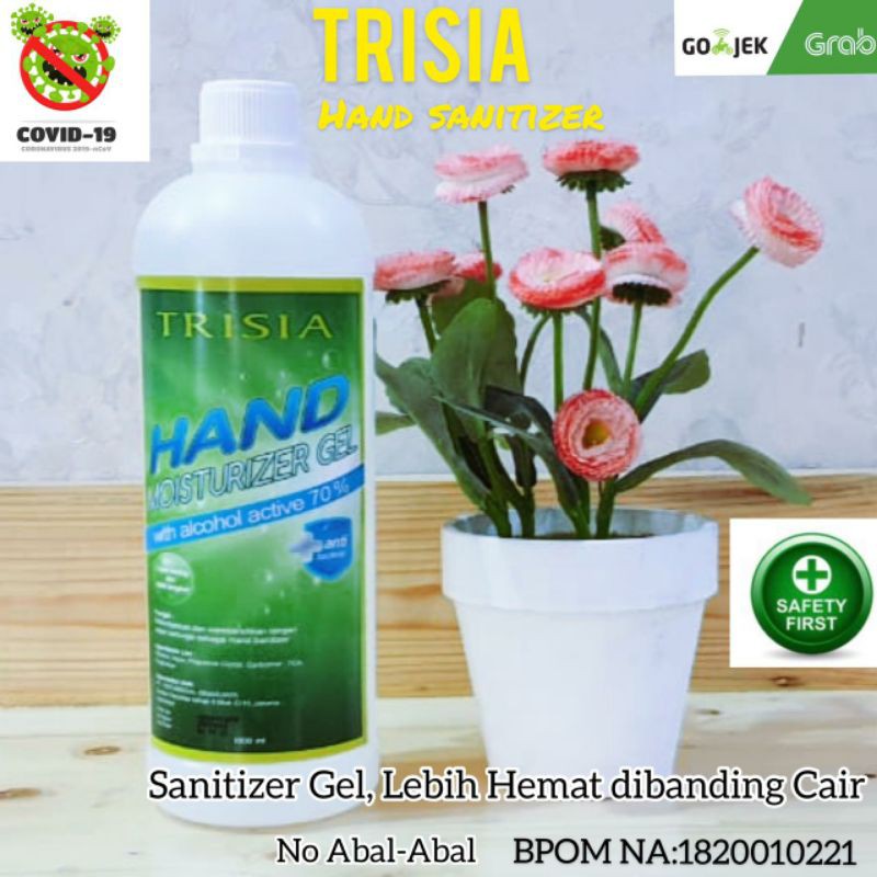 Hand Sanitizer Gel Terwangi 1 liter Kemenkes / Sanitiser 1000ml BPOM - TRISIA