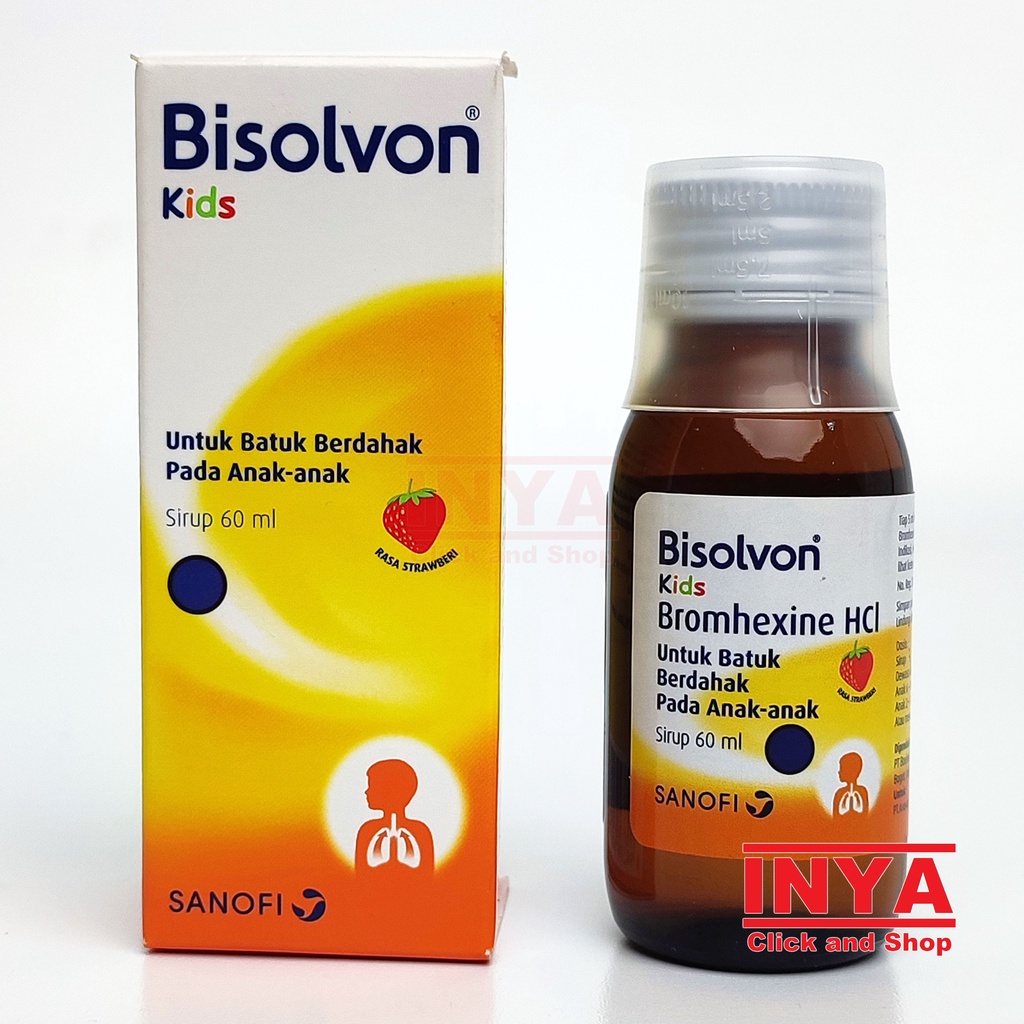 BISOLVON KIDS BATUK BEDAHAK ANAK RASA STRAWBERI 60ml - Obat Batuk