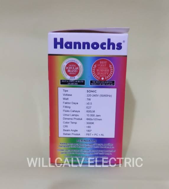 LAMPU LED HANNOCHS SONIC 7W 7WATT 7 W 7 WATT - LAMPU LED HANNOCH SONIC 7W 7WATT 7 W  CAHAYA KUNING