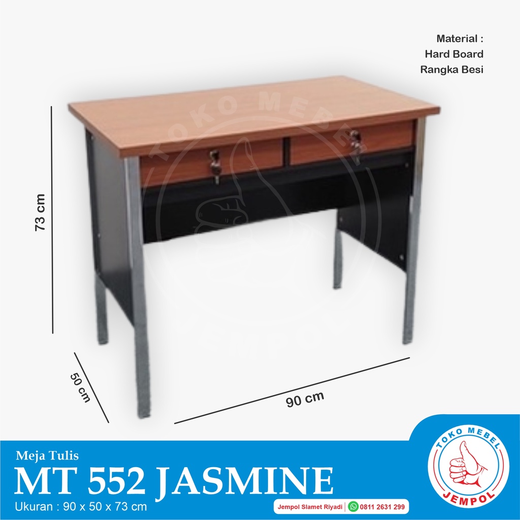 Meja Tulis MT 552 Jasmine/Meja Kasir/Minimalis/Meja Kantor/Meja Kerja Jempol/Meja Laci Jempol