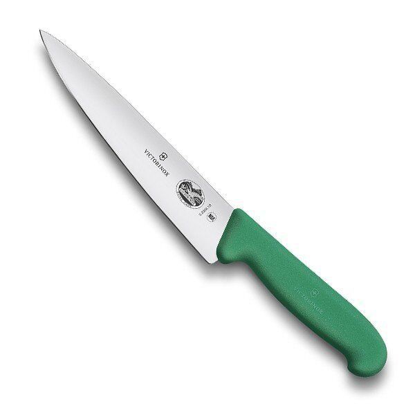 Pisau Chef 15CM VICTORINOX Green Fibrox Carving Knife Original
